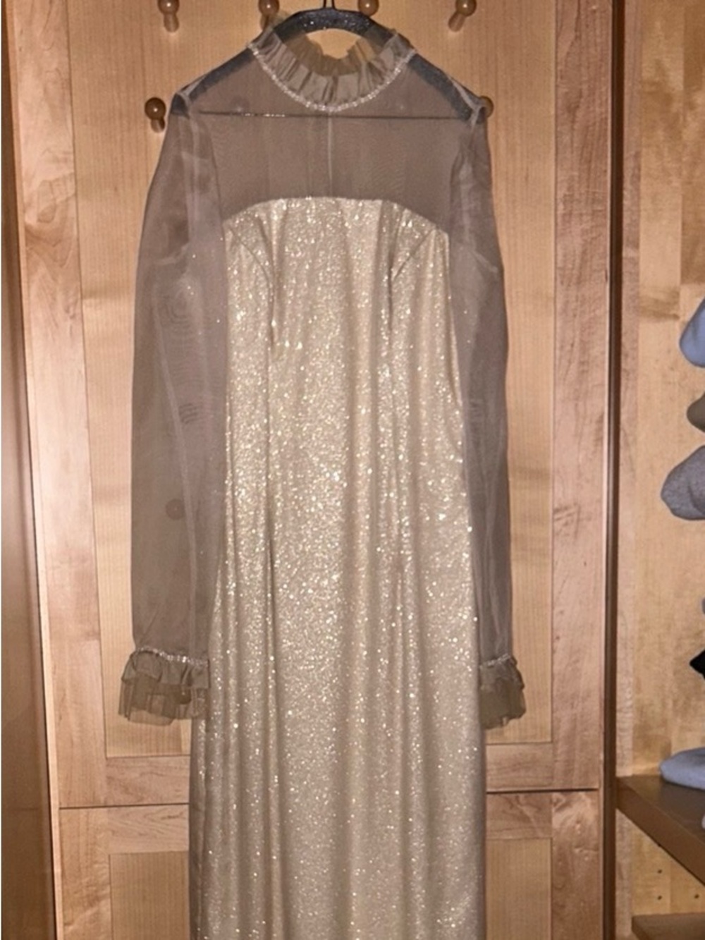 Women’s Champagne Glitter Wedding or MOB or MOG dress